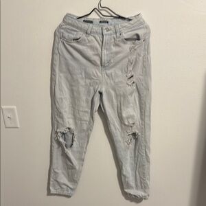 Wild Fable Light Gray High Rise Distressed Jeans